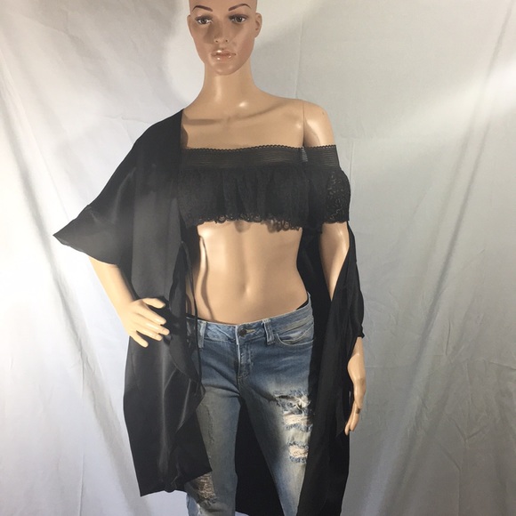 Victoria Secret Black Silk Robe - Picture 2 of 5